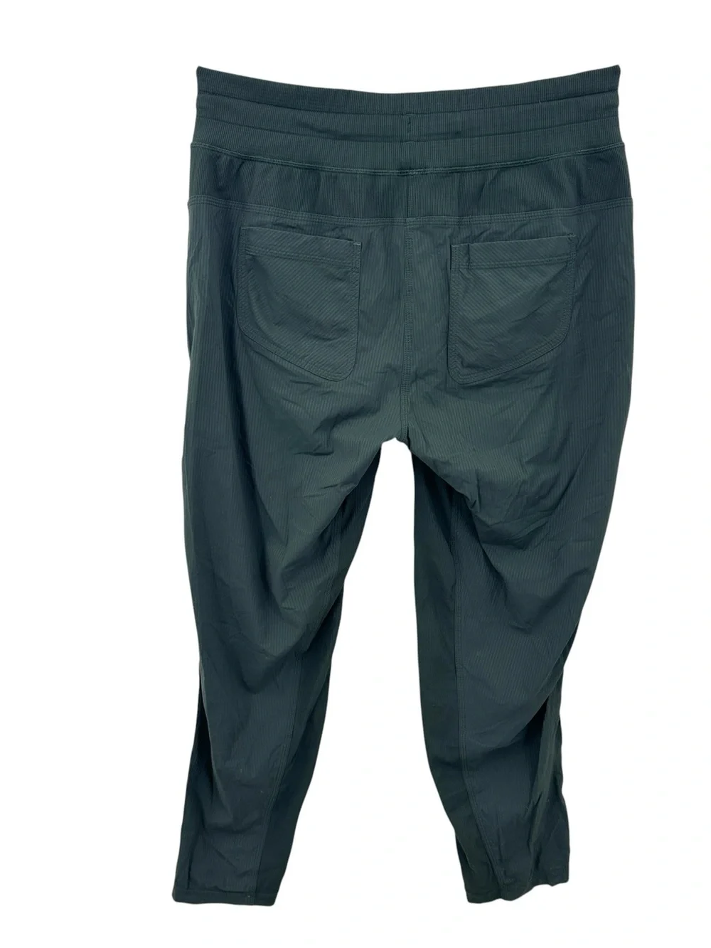 LULULEMON Dance Studio Crop Pant Ribbed Drawstring Green